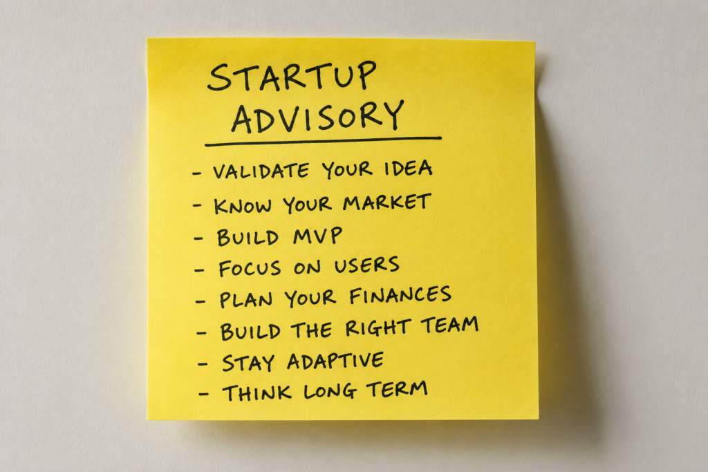 Startup Advisory Services: Business Growth, Legal Guidance, Funding, and Strategic Support for Startups